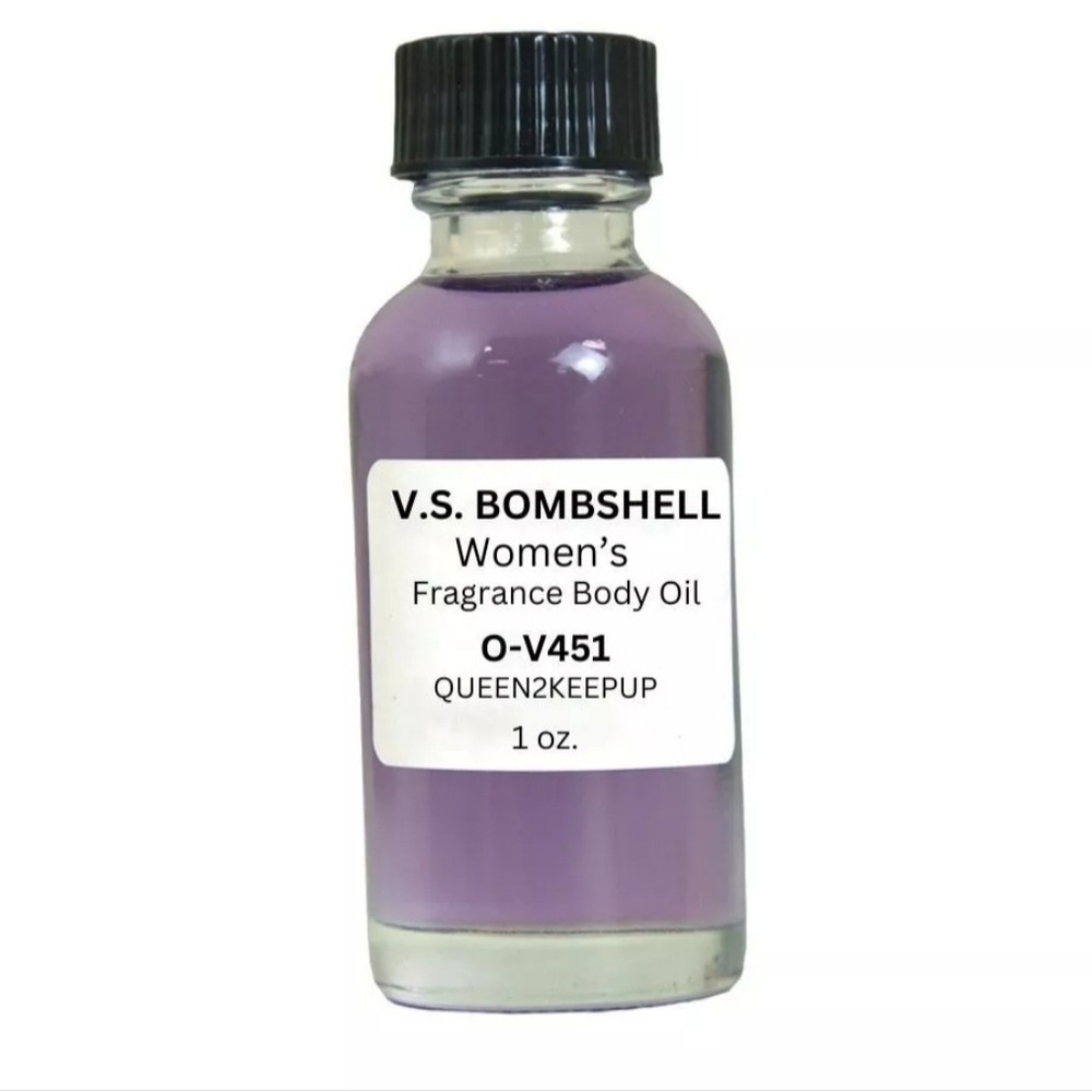 V.S. Bombshell (Women) Body Oil Scent Similar All Natural 1 oz Glass Bottle